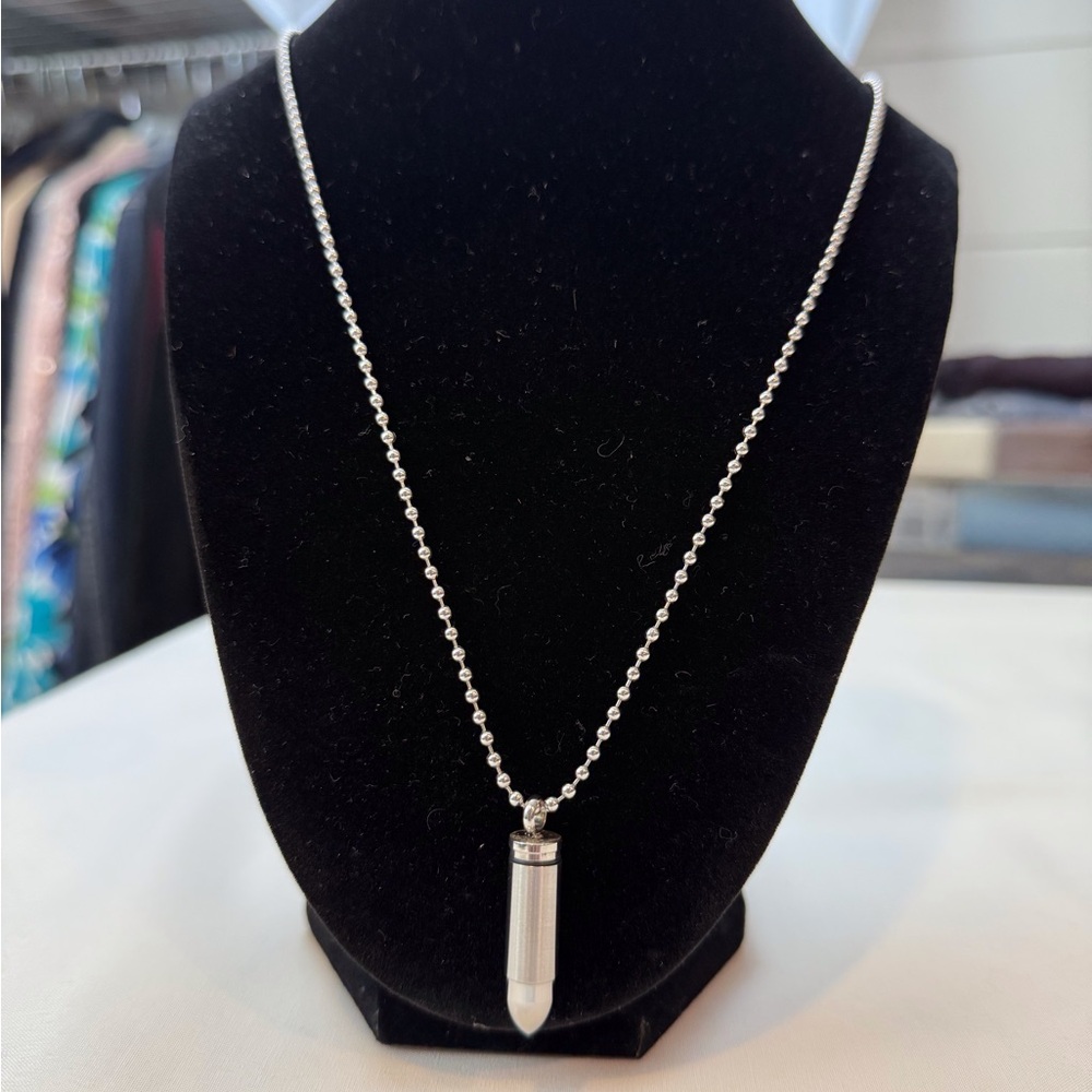 Nib In Loving Memory Bullet Urn Necklace - image 1